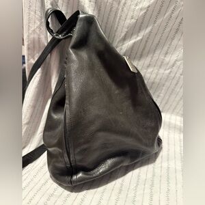 Tignanello Pre-Loved Black Leather One Shoulder Backpack/Bag
